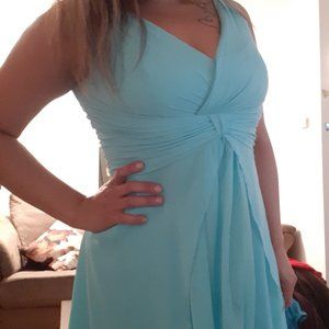 Aqua blue bridesmaid dress/ it's a Thursday, so what.....dress